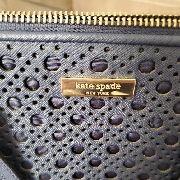 Newbury Lane Navy Blue Leather Satchel - Picture 3 of 3